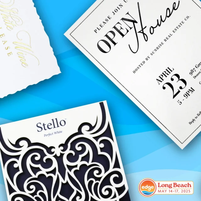 Looking to explore fine printing paper at Dscoop Edge? Stello™ is optimized for HP Indigo, ensuring stunning color reproduction, smooth ink adhesion, and superior print clarity. 🚀 Stop by Booth #638 to experience the Stello difference! 

Plus, Brigitte O’Connor will be speaking at Dscoop Edge on Rethinking Paper Choices: Balancing Sustainability, Performance, and Aesthetics on May 15 from 1-1:45 pm. Make sure to stop by!
#Dscoop2025 #DscoopEdge2025 #EdgeLongBeach #HelloStello #FinePrintingPapers