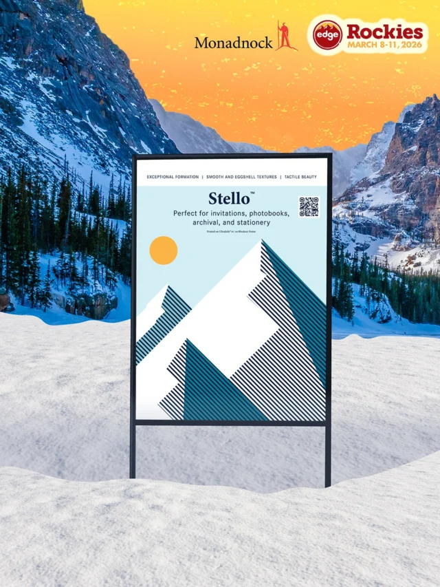 Two finishes. Two clear roles.

Stello™ Eggshell’s subtle texture exemplifies craft and intention, qualities that resonate strongly with today’s buyers.

Stello™ Smooth remains essential for designs that demand ultra-clean, fine typography or illustration detail.

See both finishes side by side at @mydscoop Edge Rockies 👉 Visit us at Booth 778.

#Dscoop #DscoopEdge #DscoopEdgeRockies #DscoopEdge2026