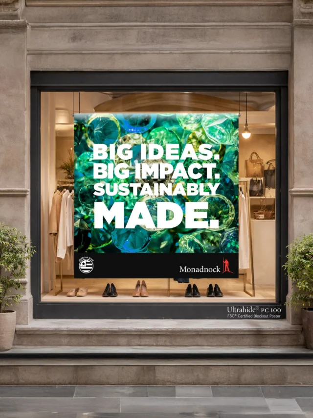 Fewer seams. Cleaner installs. Retail-scale execution.

Ultrahide® PC 100 replaces vinyl with a fiber-based substrate available in the industry’s widest roll to help teams execute large-format installs with consistency.

Prop 65 compliant. FSC®-certified 100% post-consumer waste. Blue bin recyclable. 

👉 Link in bio to explore specs 

#RetailSignage
#WideFormatPrint
#SustainableMaterials
#PVCFree
#RetailDesign